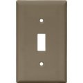 Eaton Wiring Devices Wallplate, 412 in L, 234 in W, 1 Gang, Nylon, Brown, HighGloss 5134B-BOX